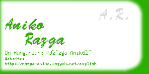 aniko razga business card